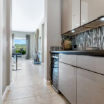 Gray gloss pantry cabinets