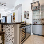 Gray gloss kitchen cabinets