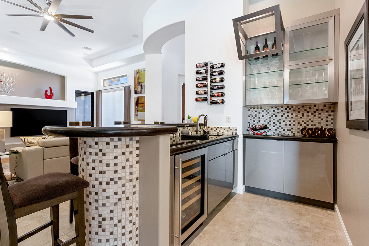 Gray gloss kitchen cabinets