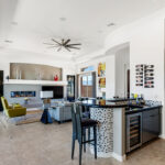 Gray gloss kitchen cabinets