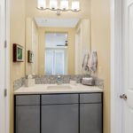 Gray gloss bathroom cabinets