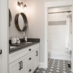 White bathroom cabinets