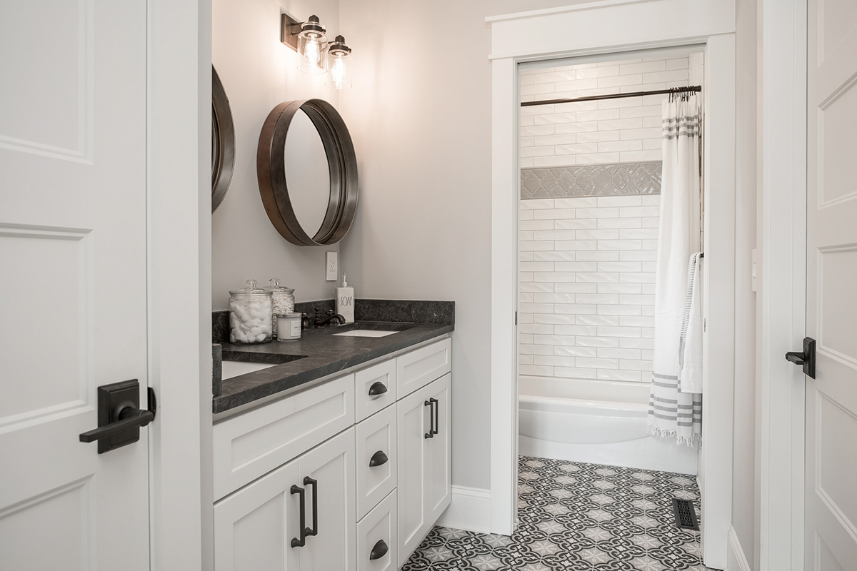 White bathroom cabinets