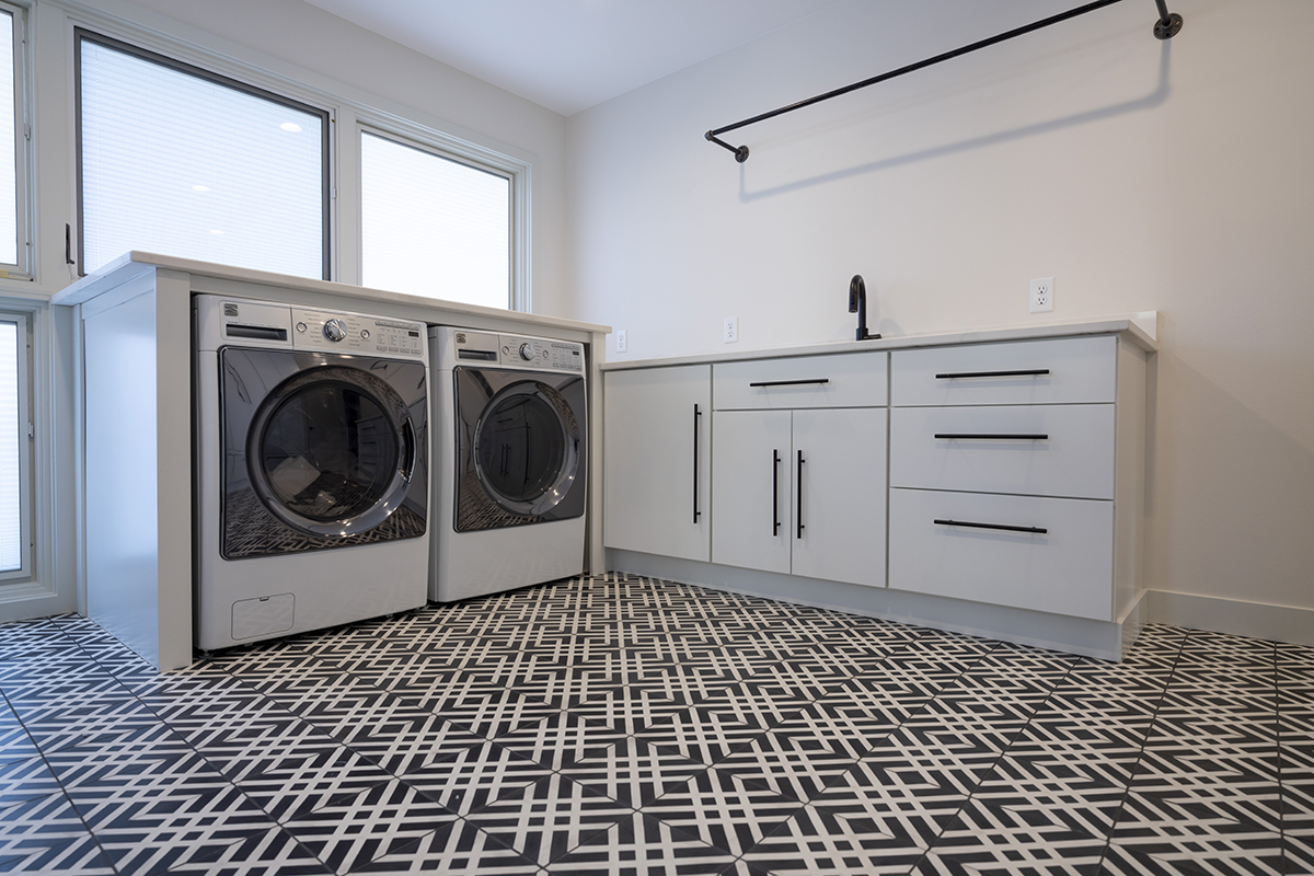 White mud room cabinets