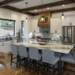 White and gray kitchen cabinets