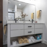 White bathroom vanity