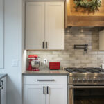 White and gray kitchen cabinets