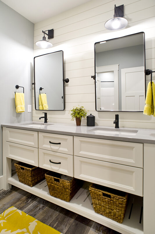 white bathroom vanity
