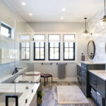 dark gray bathroom cabinets