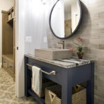 blue bathroom vanity