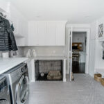 White mud room cabinets