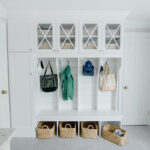 White mud room cabinets