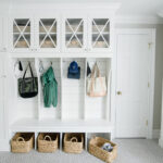 White mud room cabinets