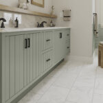 Green bathroom cabinets