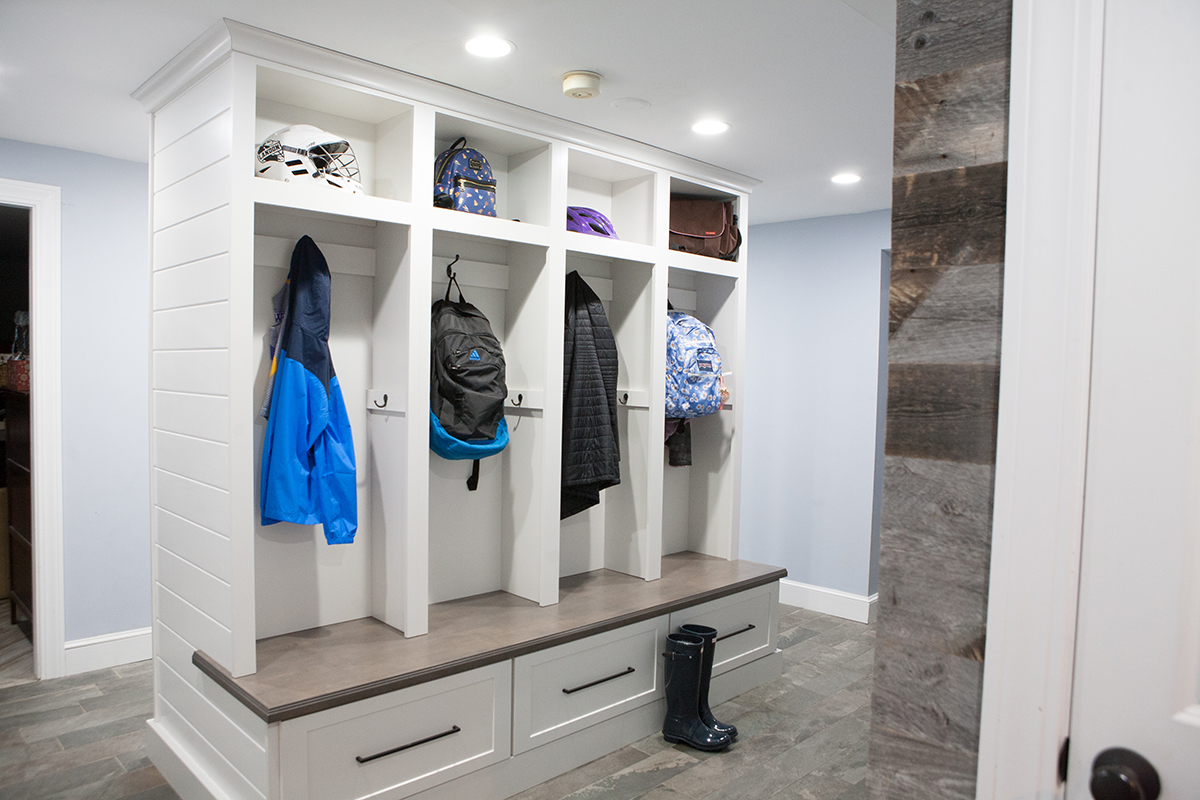 Lockers beside the door