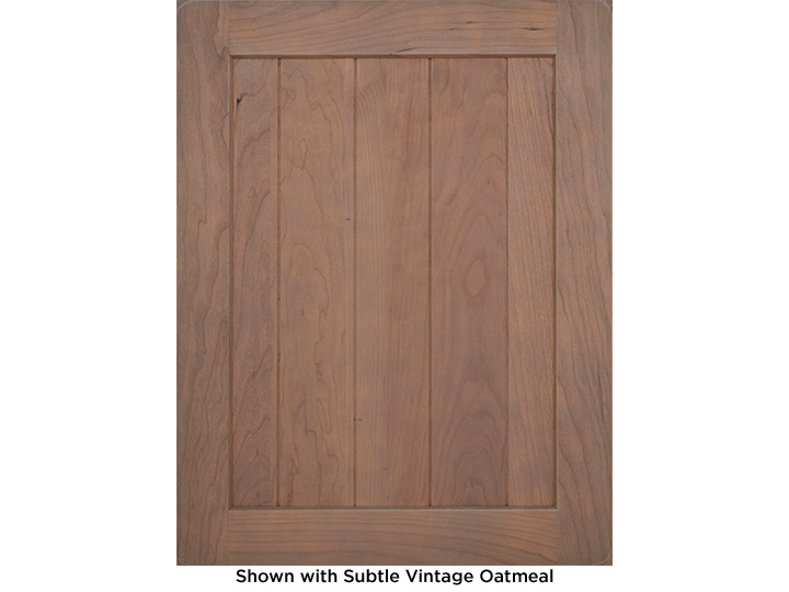 Vintage oatmeal stain on Tucson cherry sparrow cabinet face.