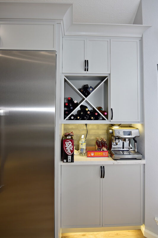 Gray kitchen cabinets