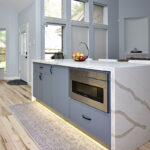 Gray kitchen cabinets
