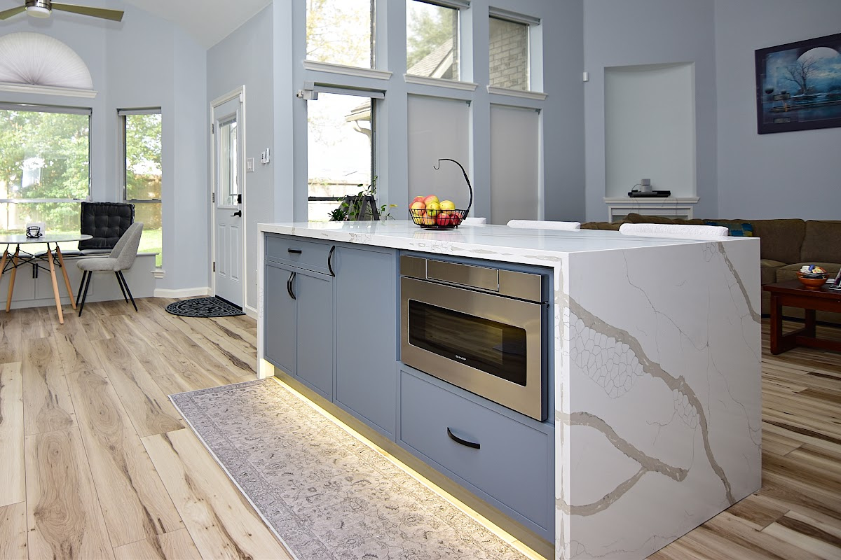 Gray kitchen cabinets