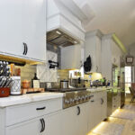 Gray kitchen cabinets