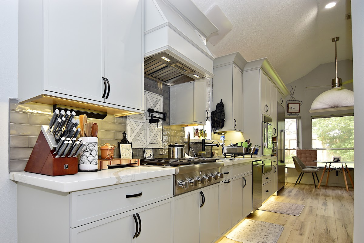 Gray kitchen cabinets