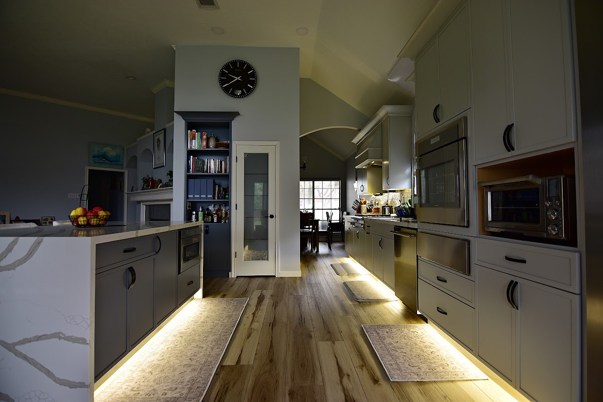 Gray kitchen cabinets
