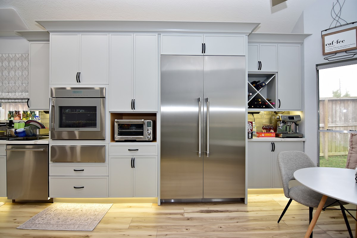 Gray kitchen cabinets