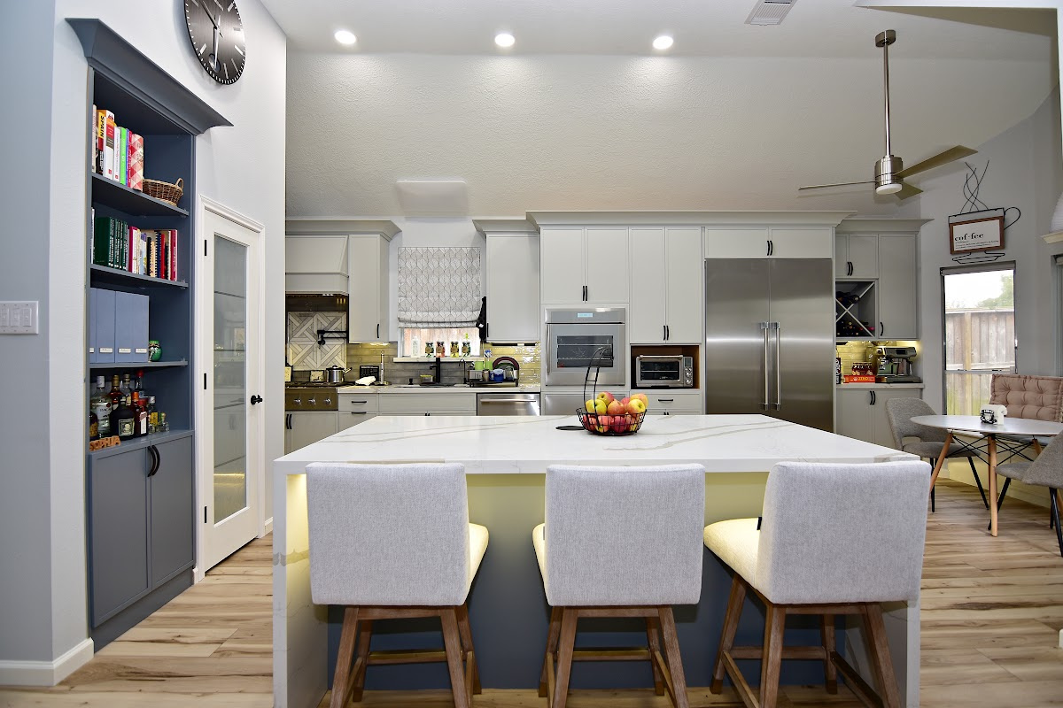 Gray kitchen cabinets