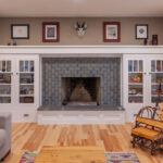 Painted Fireplace cabinets
