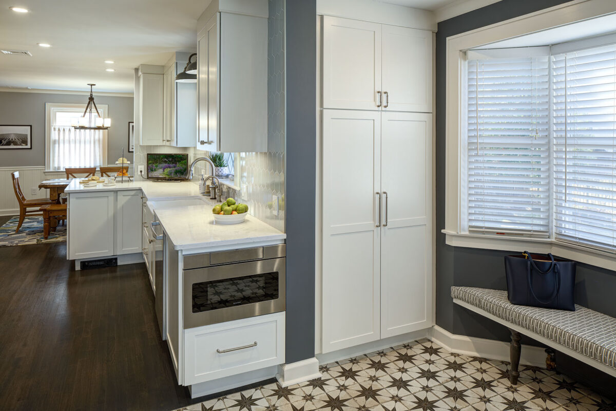 Pure White Painted Kitchen Cabinets