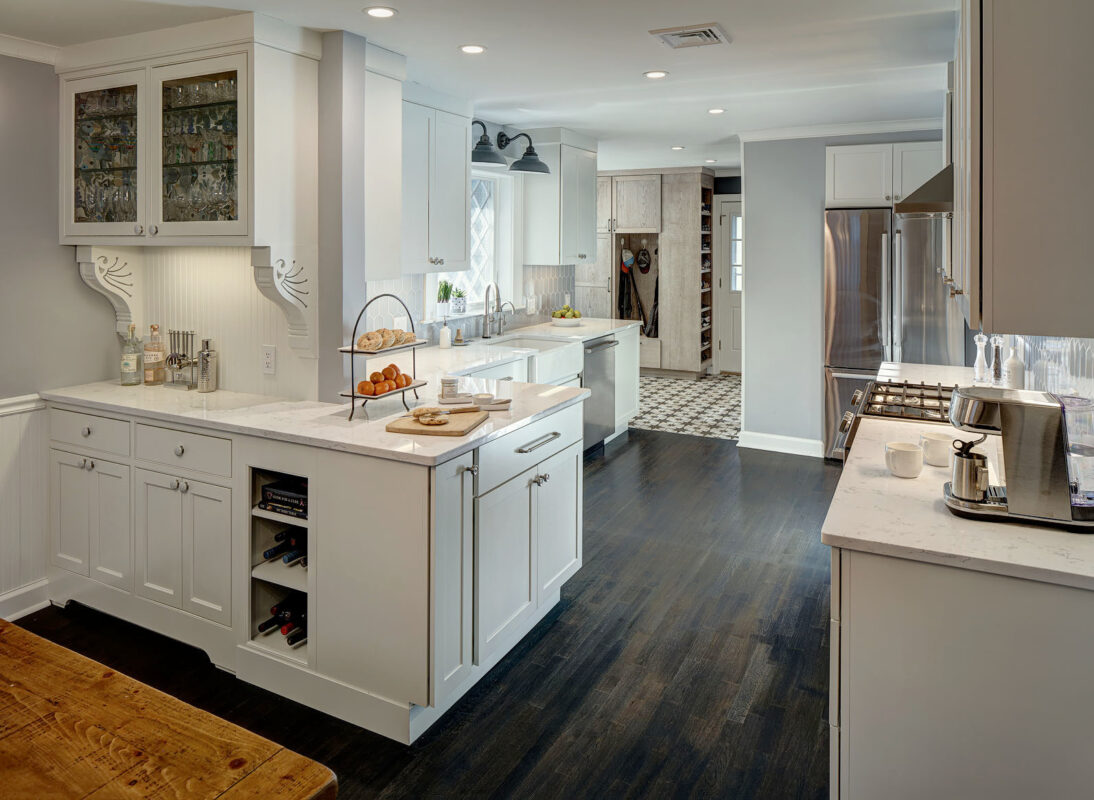 Pure White Painted Kitchen Cabinets