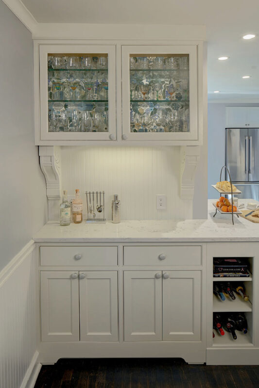 Pure White Painted Kitchen Cabinets