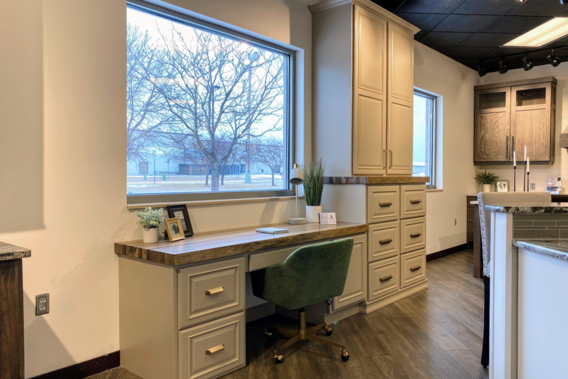 Painted office desk