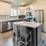 Stained and painted kitchen