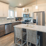 Stained and painted kitchen