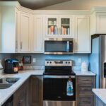 Stained and painted kitchen