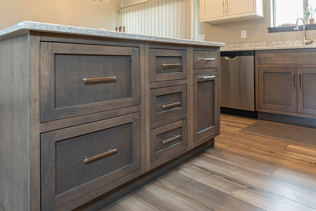 Stained and painted kitchen