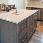 Stained kitchen island