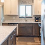 Stained and painted kitchen