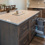 kitchen waste basket cabinet in kitchen island