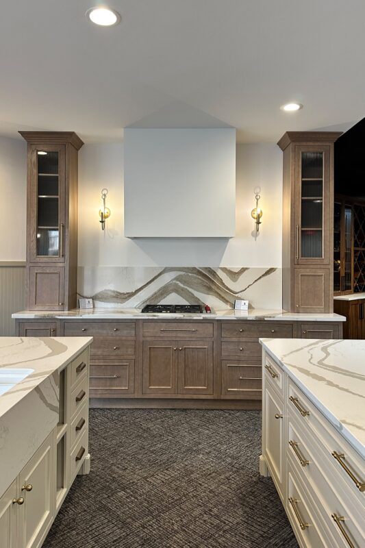 Kitchen display with double islands