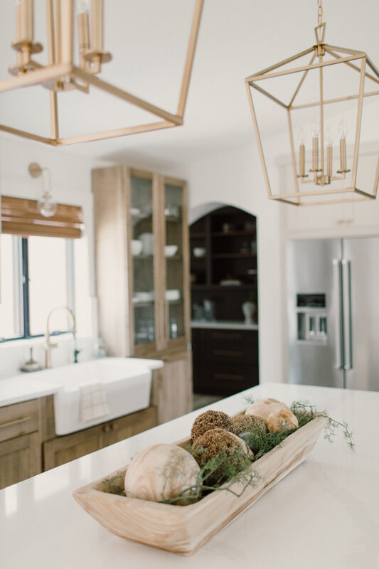 Stained kitchen cabinets