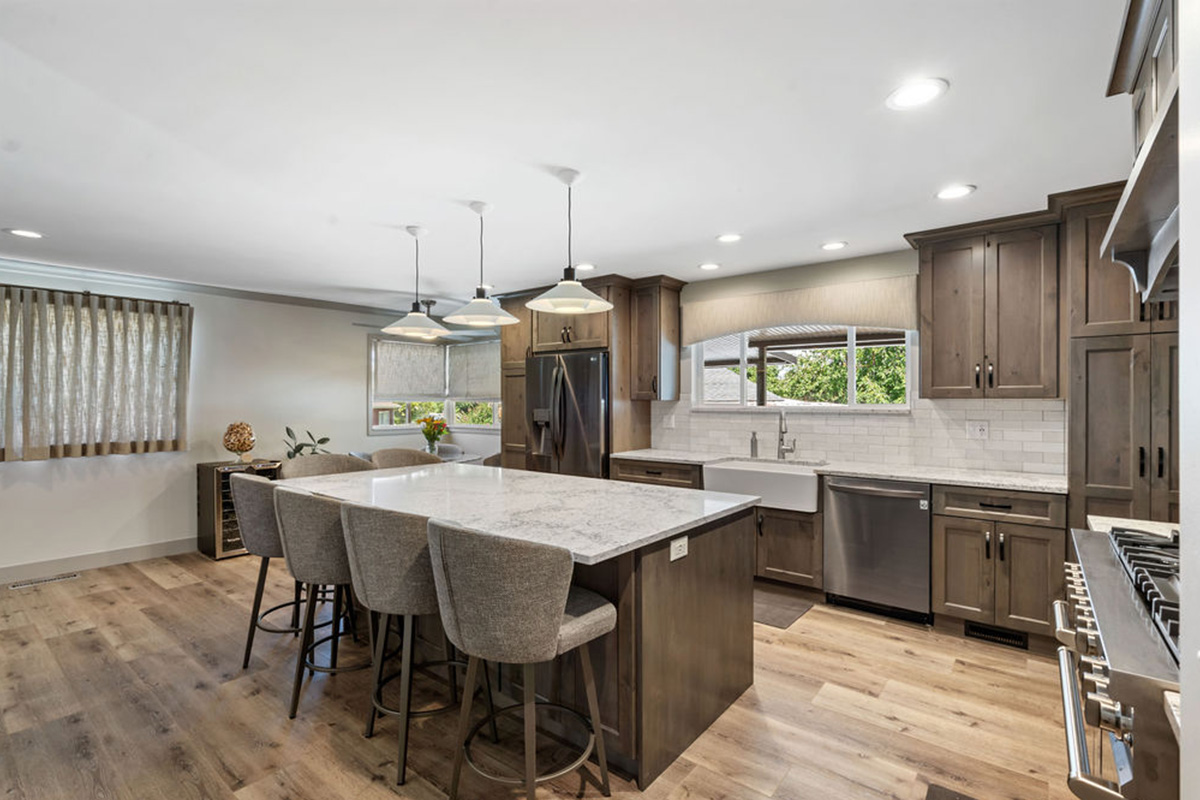 Stained Kitchen Cabinets