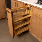 Stained and painted kitchen cabinets showroom display