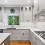 Two toned painted kitchen