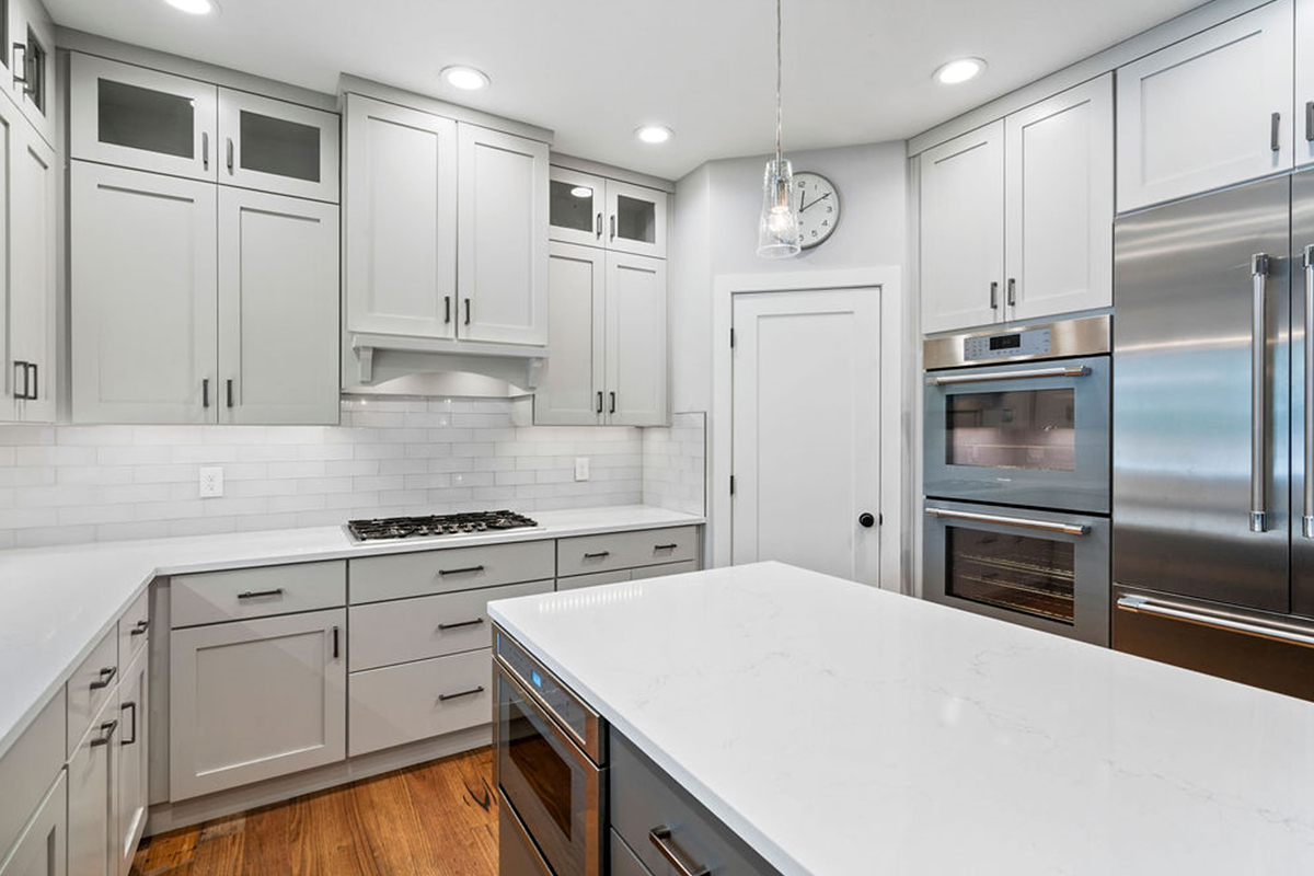 Two toned painted kitchen