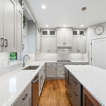 Two toned painted kitchen