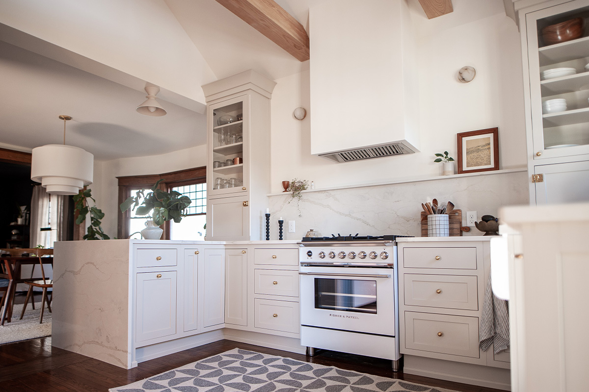 Small painted kitchen