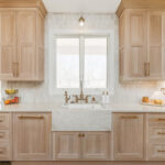 Stained kitchen cabinets