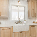 Stained kitchen cabinets